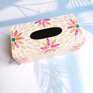 Hermoso Porta Toallas de Nácar de Vietnam para un Estilo Bohemio Chic en el Hogar, Elegante Organizador de Baño para la Encimera - Product Image 3