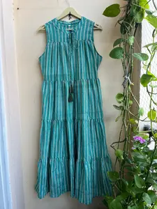 Women’s <b>Plus</b> <b>Size</b> Sleeveless Maxi <b>Dress</b> – Cotton Floral Printed <b>Boho</b> Style Loose Fit Casual Party Wear Long <b>Dress</b> Summer <b>Dress</b> - Product Image 2