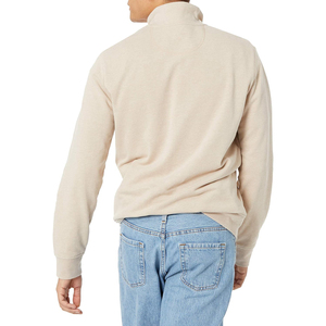 Custom Logo Polyester/Cotton Fleece Quarter <b>Zip</b> Sweatshirts for Men Plain Dyed Fashion Winter Tops - Product Image 2