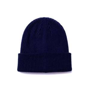 High Quality 100% <b>Wool</b> Jacquard <b>Beanie</b> with 3D Embroidery Solid Color Casual Style Breathable & Waterproof Unisex Adults - Product Image 2
