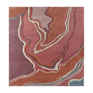 พรมอินเดียลายฟลามิงโก ทำจากขนแกะนิวซีแลนด์แท้ 100% ทอมือ หนานุ่ม ขนสูง ดีไซน์ทันสมัย รูปทรงสี่เหลี่ยมผืนผ้า ด้านหลังทำจากยางลาเท็กซ์ ป้องกันคราบสกปรก - Product Image 1