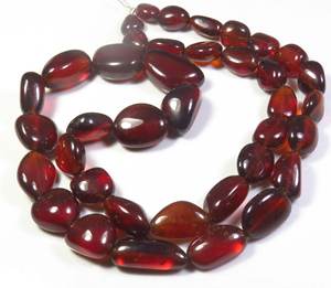 อัญมณีโกเมนเฮสโซไนท์แอฟริกันธรรมชาติ8-19มม. ลูกปัดเรียบบนเส้นด้าย18 "อัญมณีนักเก็ตขัดหลวม - Product Image 5