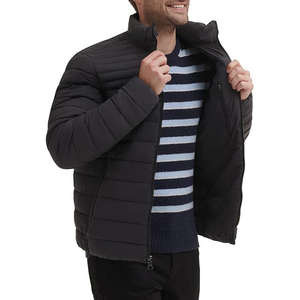 Chaqueta de Hombre con Cuello Alto, Acolchada, de Primera Calidad, 100% Poliéster, Manga Larga, Cierre Frontal, Bolsillos, Talla Grande, para Exteriores - Product Image 3