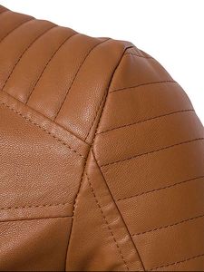 Chaqueta de Motocicleta de Cuero para Hombre, Invierno, con Cuello Alto, Resistente al Viento y al Agua, Servicio OEM Disponible - Product Image 5