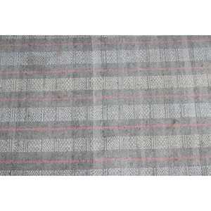 Tapis turc vintage 2,2x6,8 pieds, tapis en laine Ikat gris et rouge - Product Image 4