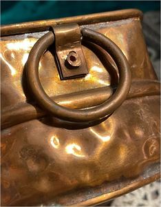 vintage hexagonal copper pot, likely used as a <b>planter</b> or decorative piece. pots commonly used as <b>planters</b> for various plants - Product Image 4