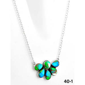 Collier artisanal en argent sterling motif paon et dahlia, design floral tendance, plaqué or rhodié, cadeau pour femme, laiton - Product Image 3