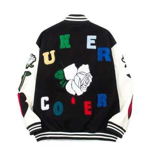 Chaqueta Varsity Personalizada para Hombre con Capucha, Cierre de Cremallera, Cuello Alto, 100% Algodón, Resistente al Viento y Transpirable, Estilo Casual - Product Image 2