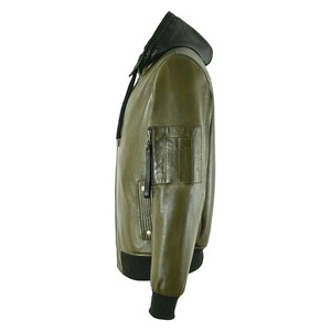 Veste coupe-vent d'hiver en cuir pour hommes High Street les plus demandées OEM personnalisé veste en cuir PU la plus vendue - Product Image 3