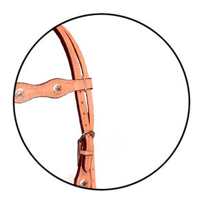 Bride de cheval en cuir occidental réglable de qualité supérieure pour l'entraînement et les spectacles d'équitation - Product Image 5