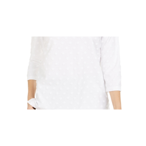 Top Sportivo Casual da Donna Karen Scott, Manica 3/4, Bianco, Taglia S, Traspirante con Vita Naturale - Product Image 3