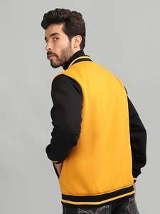 Chaqueta acolchada de lana de cuero de alta calidad personalizada de fábrica, talla XL, invierno, nueva moda, Letterman, diseño de béisbol, bordado Doble - Product Image 3