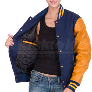 Chaqueta de Invierno de Punto con Botones y Mangas Largas de Alta Calidad para Mujer, Chaqueta Letterman con Estampado Personalizado - Product Image 3