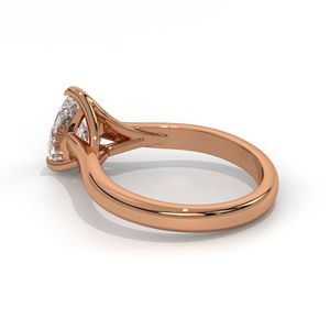 Bague de fiançailles en or 1CT Forme poire Diamant HPHT CVD cultivé en laboratoire Bijoux en or massif pour femmes - Product Image 2