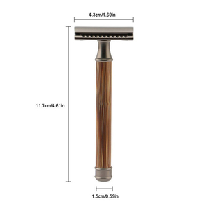 Rasoir de sécurité haut de gamme à manche en acier inoxydable lesté, anti-rouille, double tranchant, pour homme, corps, visage et maillot, longue durée - Product Image 4