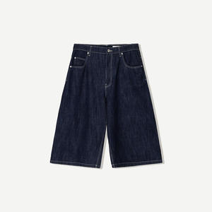 กางเกงยีนส์ขาสั้นแบบลำลองของผู้ชายสำหรับฤดูร้อนผ้าคอตตอนผ้า100% ปักลายมีซิประบายซักได้อย่างรวดเร็ว - Product Image 1