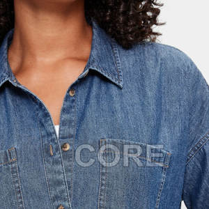 เสื้อยีนส์สำหรับผู้หญิงเสื้อยีนส์ระบายอากาศ - Product Image 5