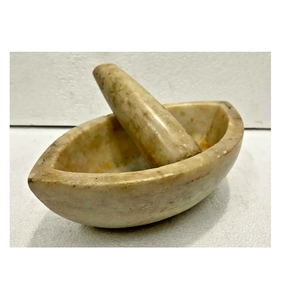 Mortero natural y mortero de mármol, juego de mortero y mortero de granito de piedra, color negro con pulido brillante - Product Image 5