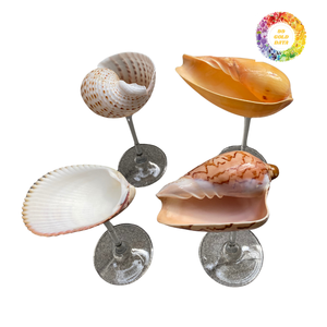 ถ้วยแก้วรูปทรงเปลือกหอยตกแต่งจากผู้จำหน่ายในเวียดนามสำหรับงานปาร์ตี้ริมชายหาดและเครื่องดื่มเขตร้อน - Product Image 2