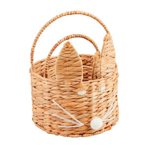 Nouveau Design mignon tissé jacinthe d'eau lapin panier de pâques cadeaux pour les vacances décoration de pâques panier d'élégance - Product Image 2