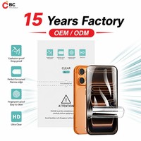 Film de protection d'écran de téléphone portable en TPU hydrogel souple HD transparent anti-rayures ultra-fin 2.5D 3D avec logo personnalisé