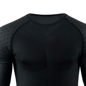 เสื้อรัดกล้ามเนื้อ MMA แบบ OEM ออกแบบเอง พิมพ์ลายแบบระเหิดสี สำหรับผู้ชาย - Product Image 6