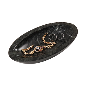 ชุดชามหินอ่อนสีดำทำด้วยมือสุดหรูที่วางหินอ่อนที่บ้านเครื่องประดับผลไม้ห้องนั่งเล่นและห้องรับประทานอาหารสำหรับขาย - Product Image 1