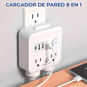 Adattatore Multipresa in Plastica 8 in 1 con 4 Prese, 2 USB, 2 Type C, Pulsante di Sicurezza e Power Bank Integrato - Product Image 6