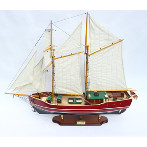 MODÈLE DE GRAND BATEAU LILA DAN-MODÈLE DE BATEAU ARTISANAT EN BOIS AVEC BATEAUX STAND-MODÈLE POUR LA DÉCORATION DE LA MAISON, LE CADEAU, LA COLLECTION - Product Image 1