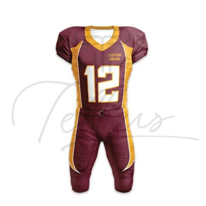 Uniforme de Fútbol Americano de Manga Corta, Diseño Personalizado, Transpirable, Estampado, Ropa de Práctica, Superventas - Product Image 1