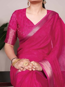 ชุดเดรสแฟชั่นสไตล์อินเดียคอลเลกชั่นพรีเมียมชุดเดรสแบบจีนพร้อมซาริทองานส่าหรี - Product Image 6