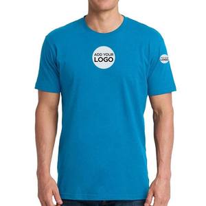 Camisetas de algodón para hombre, Camisetas Básicas de manga corta con cuello redondo de ajuste regular Unisex, camiseta atlética sólida - Product Image 1