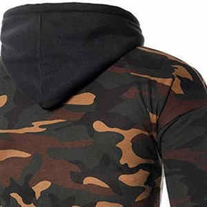 Etiqueta privada MOQ bajo Hombres Camo Print Style Hoodies Alta calidad 100% Material de algodón Superventas Sudadera con capucha sublimada para hombres - Product Image 5