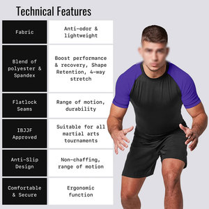 New Style OEM Service Rash Guard with Custom Printed Design Surf Rashguard Luxury Compression Shirt for Men - Product Image 3