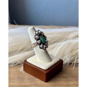 Southwest Handmade Multi Stone Sterling Silver Cluster Ring Adjustable Bezel <b>Set</b> - Product Image 3