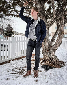 Veste en jean de haute qualité avec design personnalisé pour hommes Veste streetwear OEM pour l'hiver Design personnalisé à la mode - Product Image 2