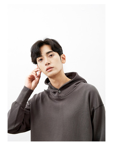 เสื้อฮู้ดดี้ผ้าฝ้ายซูพิมาสำหรับผู้ชาย เสื้อฮู้ดดี้เปล่า เสื้อสเวตเชิ้ตผู้ชาย เสื้อฮู้ดดี้ผ้าฟลีซออร์แกนิค เสื้อผ้าผู้ชาย เสื้อสเวตเตอร์ - Product Image 2