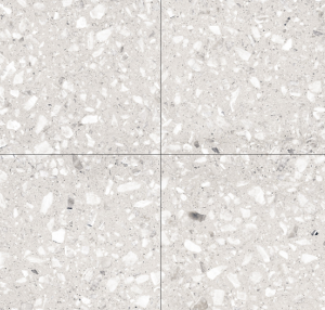 Azulejo de porcelana con efecto terrazo moderno de 800x800mm, acabado ligero suave con virutas de cristal para suelos y paredes contemporáneos - Product Image 3