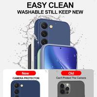 Coque de téléphone pour Samsung Galaxy S24 S23 S25 Ultra S24 FE S25 Plus A55 A53 A52 A54, antichoc, en silicone liquide