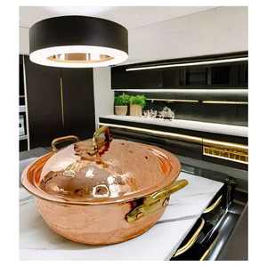High in Demand Chef Serving <b>Dishes</b> Manufacturer From India <b>Utensils</b> Safe Copper Serving Pot with High Quality Copper Serving Pot - Product Image 2