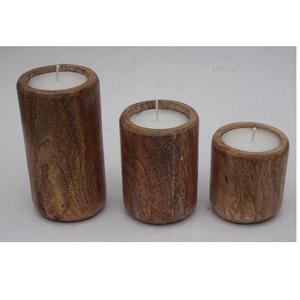 เชิงเทียนไม้ทันสมัยสำหรับตกแต่งคริสต์มาสชามภาชนะใส่เทียนไม้เปล่าสำหรับตกแต่งบ้าน - Product Image 4