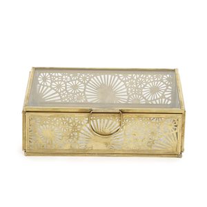Caja de Joyería de Vidrio Antiguo AIC Hecha de Latón y Vidrio para Decoración del Hogar y la Oficina, Modelo de Tamaño Personalizado Art006 - Product Image 3