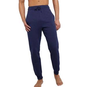 <b>Navy</b> Blue OEM Custom Made High Quality Lightweight <b>Men's</b> Cotton Breathable Mid Waist Elastic Waist Trouser - Product Image 1