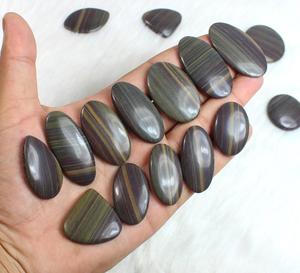 หินออบซิเดียนธรรมชาติอัญมณีหลวมขัดเงาสูงสำหรับทำจี้เงินทำมือ - Product Image 3