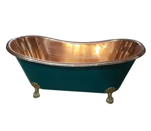 銅製浴槽新しい最新のグリーン外装粘土製フットバスタブ高品質の新しい最新の銅製浴槽をリーズナブルな価格で