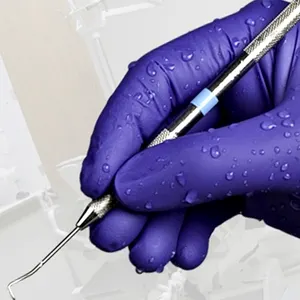 Venta caliente Guante de nitrilo de color-Examen/Guantes desechables-Púrpura, Azul Colbat, Azul violeta, Negro, Blanco, Azul (no estéril)