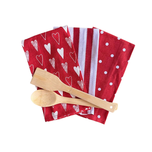 Serviette de cuisine florale motif coquelicot rouge en coton 40x60cm 180GSM 200TC, torchon imprimé, certifié BSCI, faible MOQ, OEM ODM, Inde, fourniture en gros personnalisée - Product Image 4