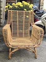 Chaise de salon inclinable en rotin naturel tressé, faite à la main, écologique, style moderne, best-seller, Vietnam