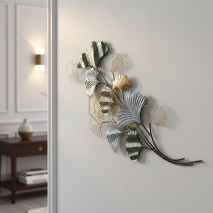 Arbre d'intérieur de maison de qualité supérieure pour l'affichage de salon-Cadre en métal en fer forgé doré suspendu décoration murale d'art floral - Product Image 5