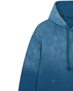 Sweat-shirt à capuche surdimensionné en molleton bleu délavé personnalisé par le fabricant, vêtements de rue, fabricant personnalisé, vente en gros - Product Image 3